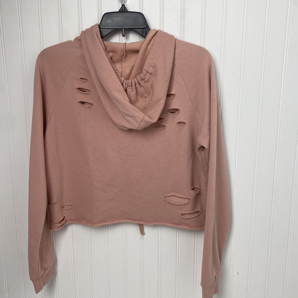 CROPPED HOODED SWEATSHIRT