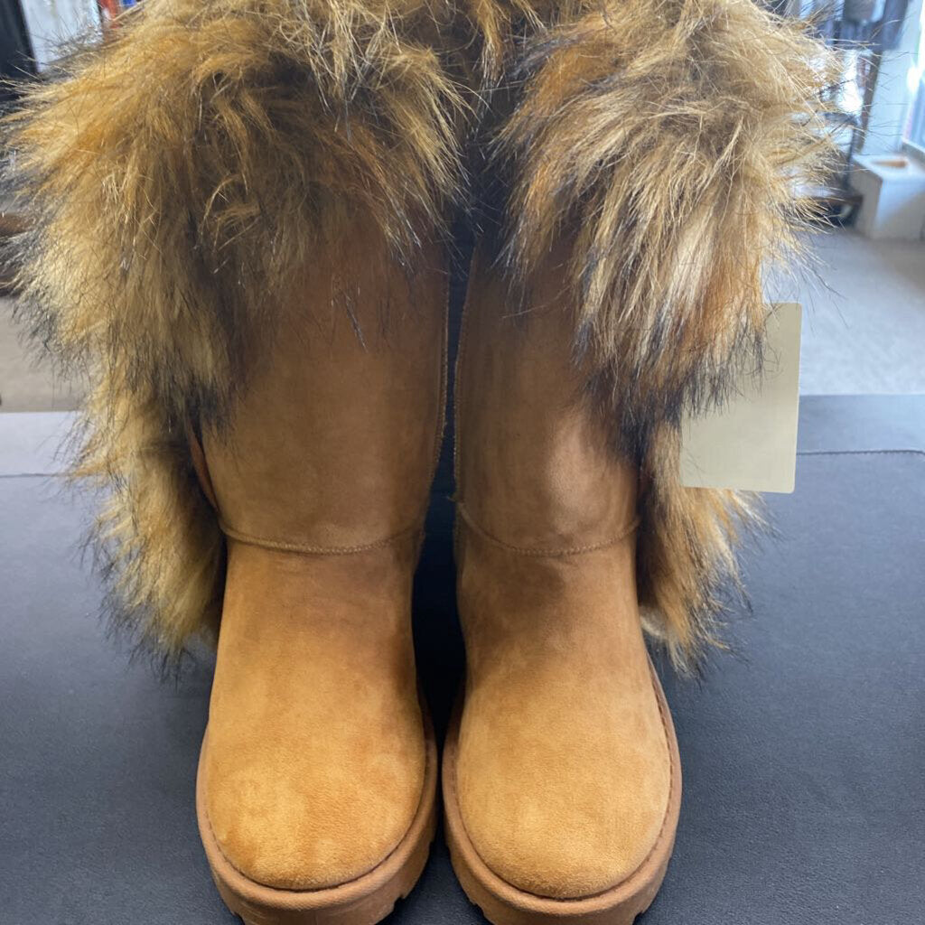 SUEDE AND FUR BOOTS