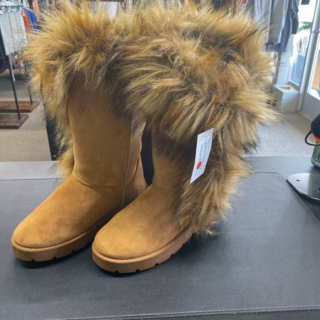 SUEDE AND FUR BOOTS