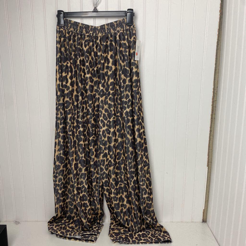 WIDE LEG CHEETAH PRINT PANTS
