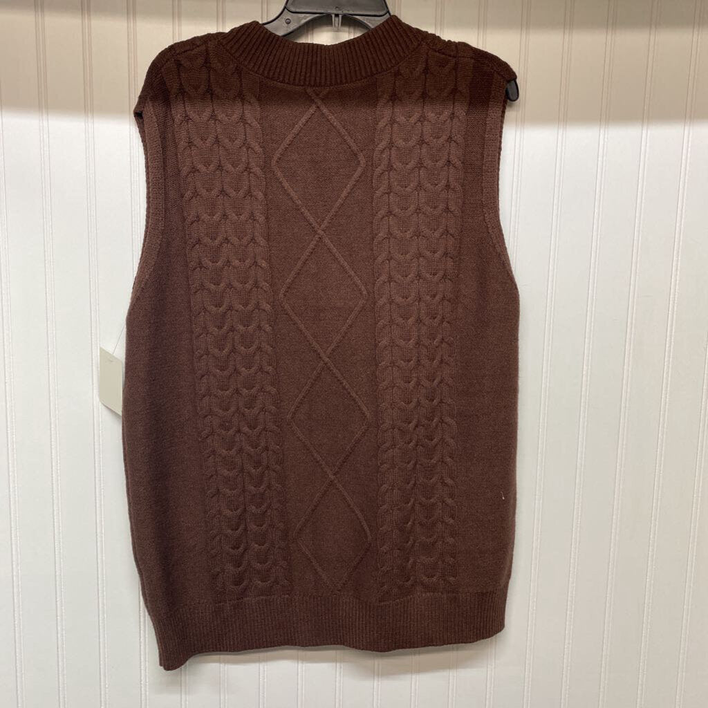 *SLEEVELESS V NECK KNIT SWEATER
