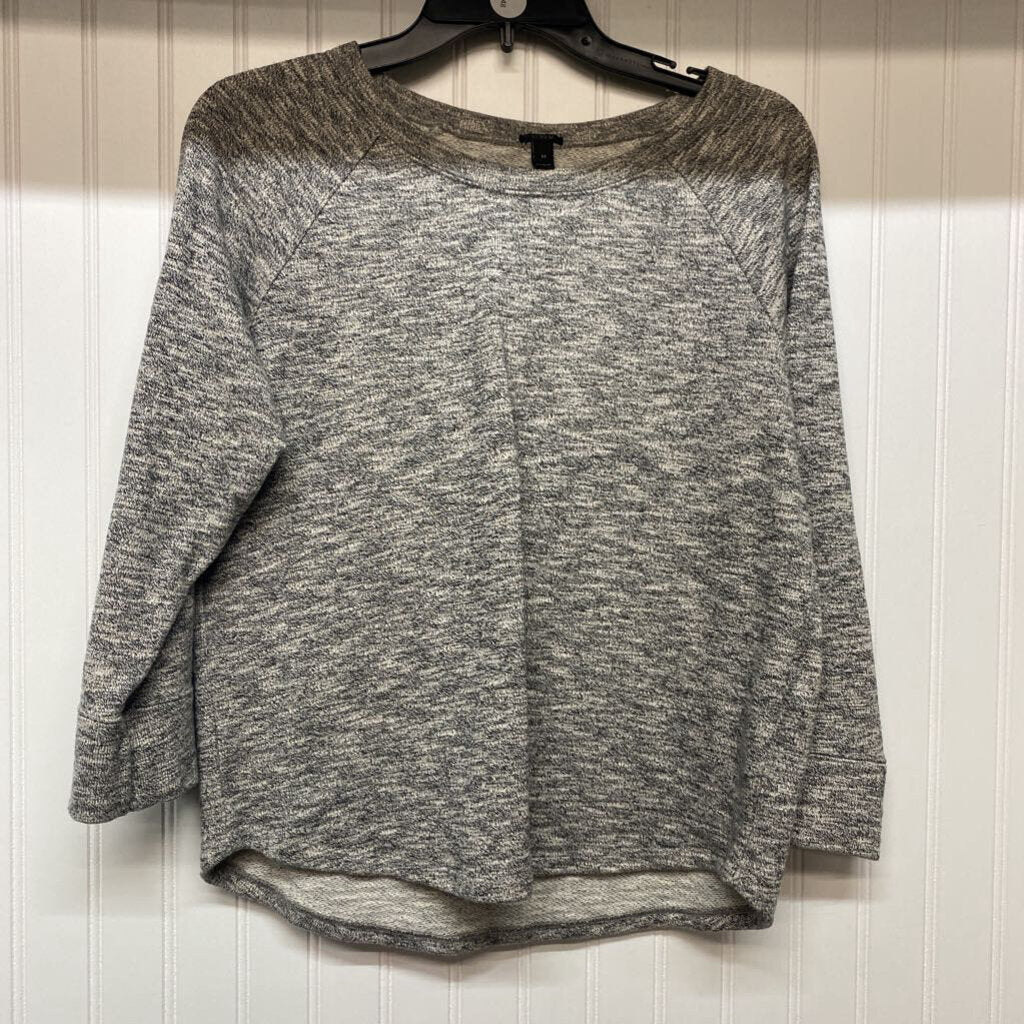 *CROPPED SLEEVE BASIC SWEATSHIRT