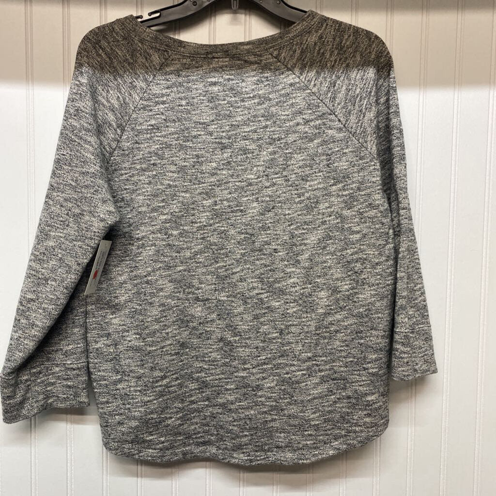 *CROPPED SLEEVE BASIC SWEATSHIRT