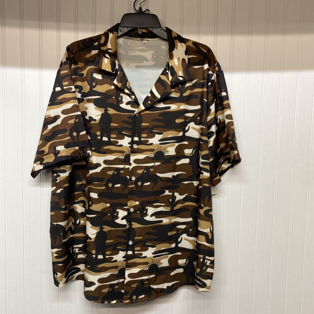 *COWBOY PATTERN POLO TEE
