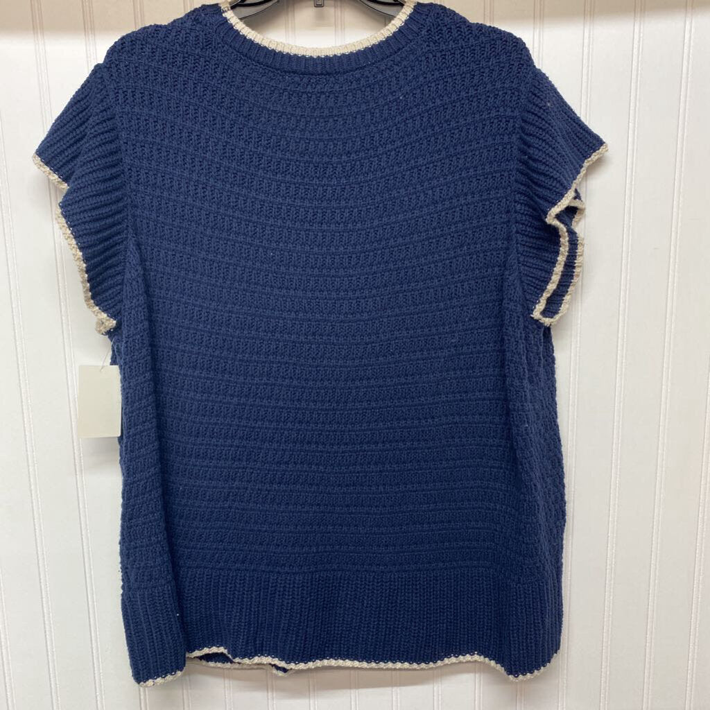 RUFFLED SHORT SLEEVED SWEATER