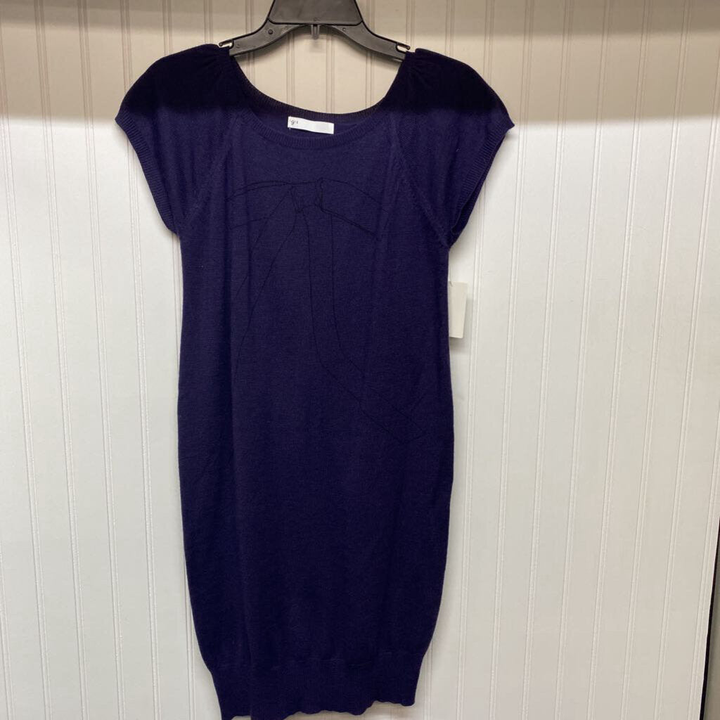 *SHORT SLEEVE MID LENGTH SWEATER DRESS