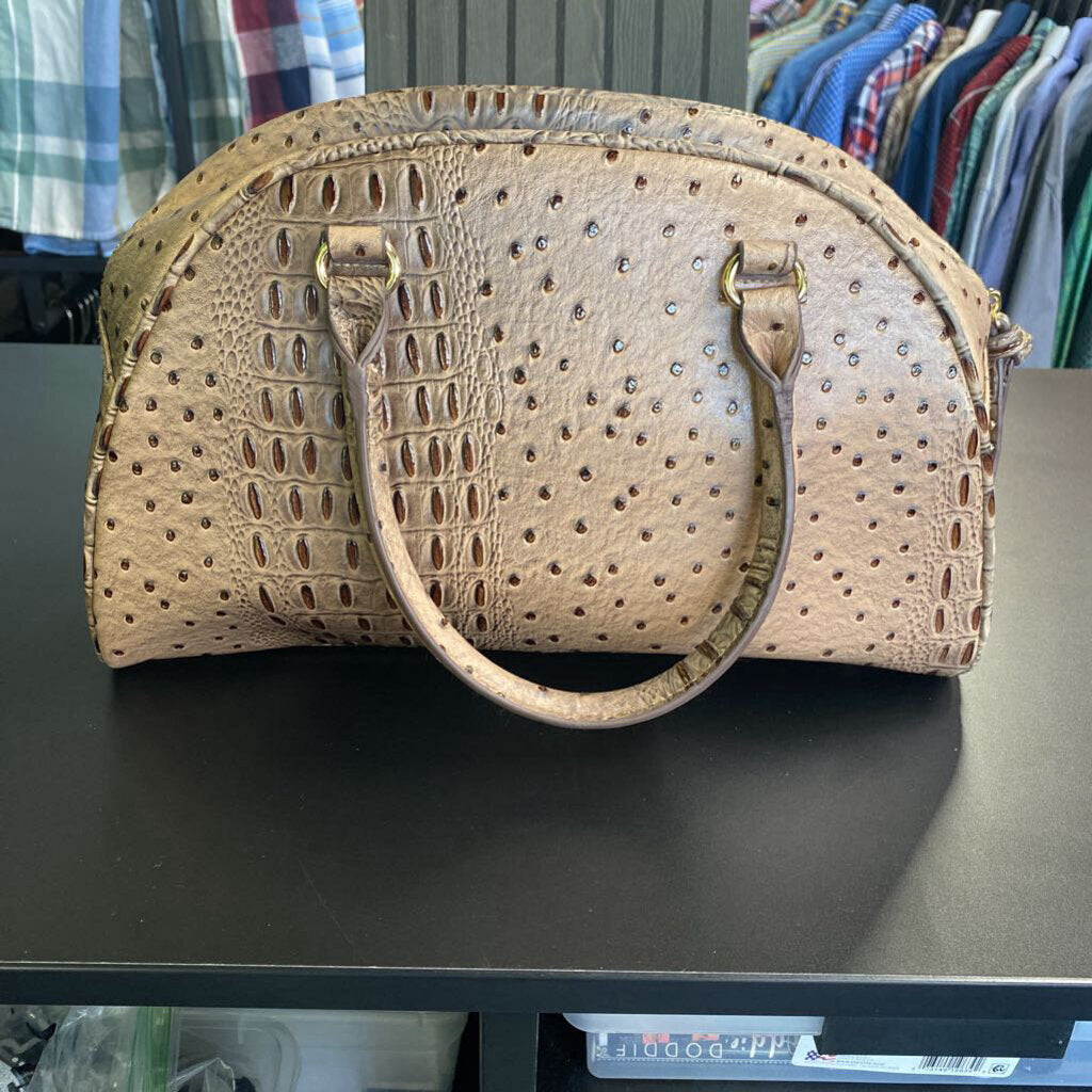 *PEBBLED LEATHER SLOUCHY GATHERED SATCHEL BAG