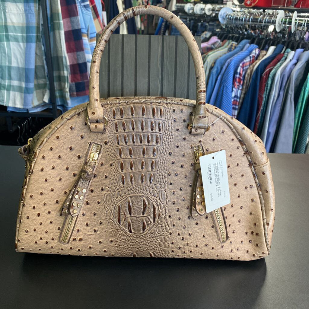 *PEBBLED LEATHER SLOUCHY GATHERED SATCHEL BAG