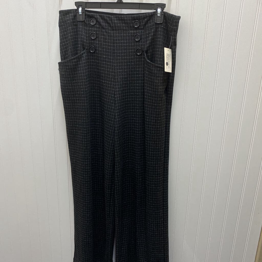 FLAT FRONT KNIT WIDE LEG PANTS