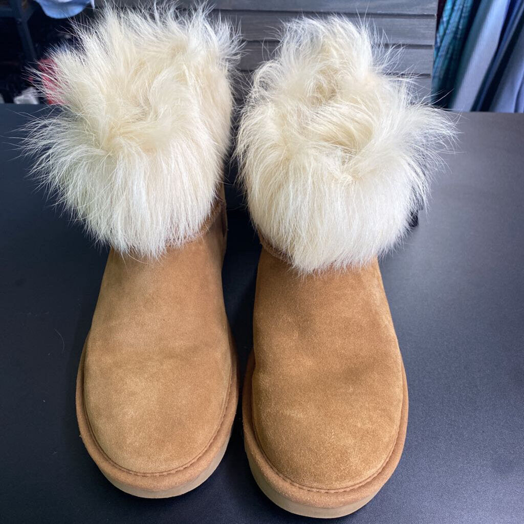 FAUX FUR AND SUEDE BOOTS