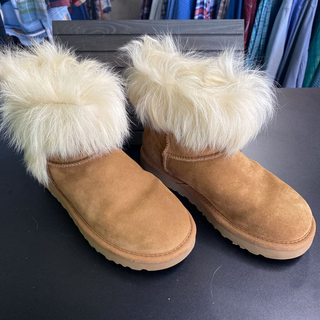 FAUX FUR AND SUEDE BOOTS