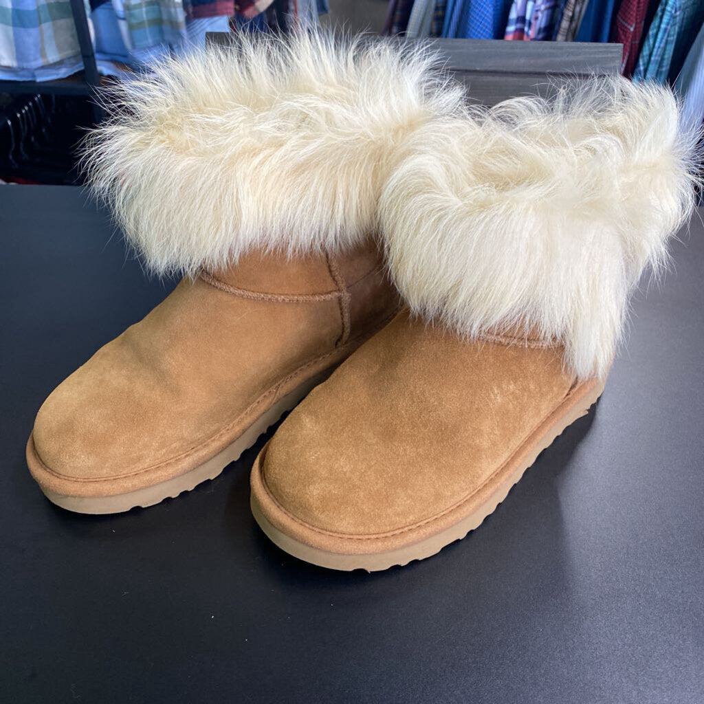 FAUX FUR AND SUEDE BOOTS