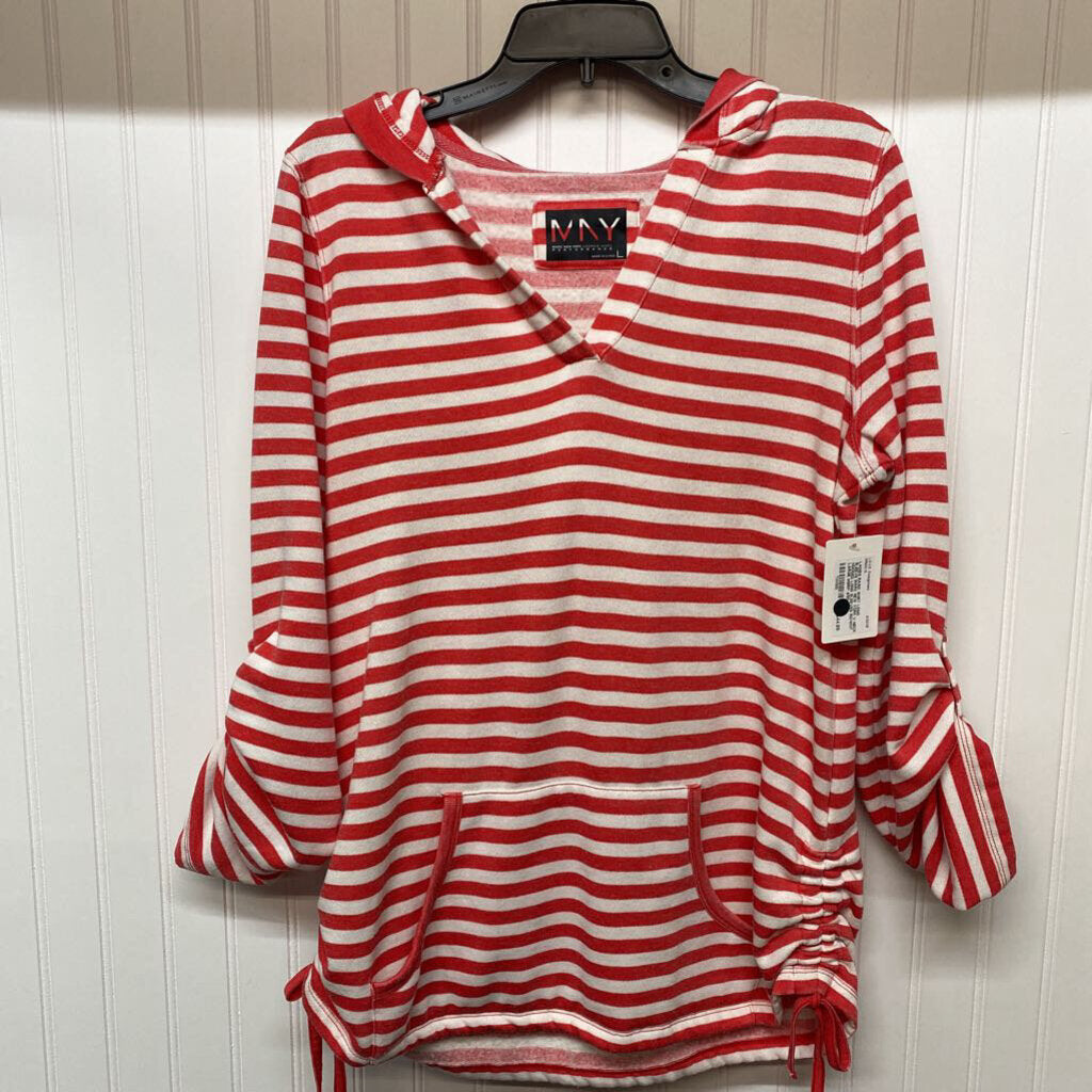 V NECK HOODED LONG SLEEVED