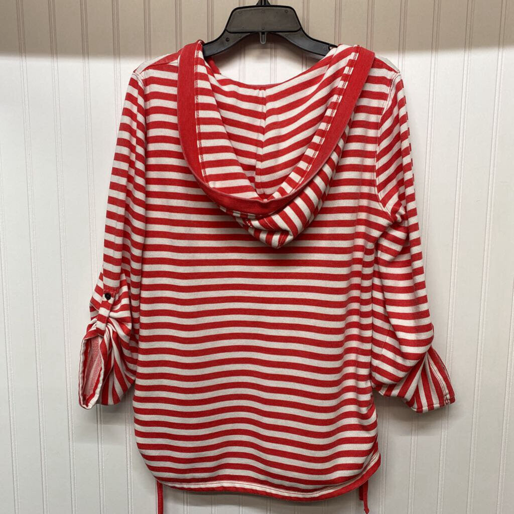 V NECK HOODED LONG SLEEVED