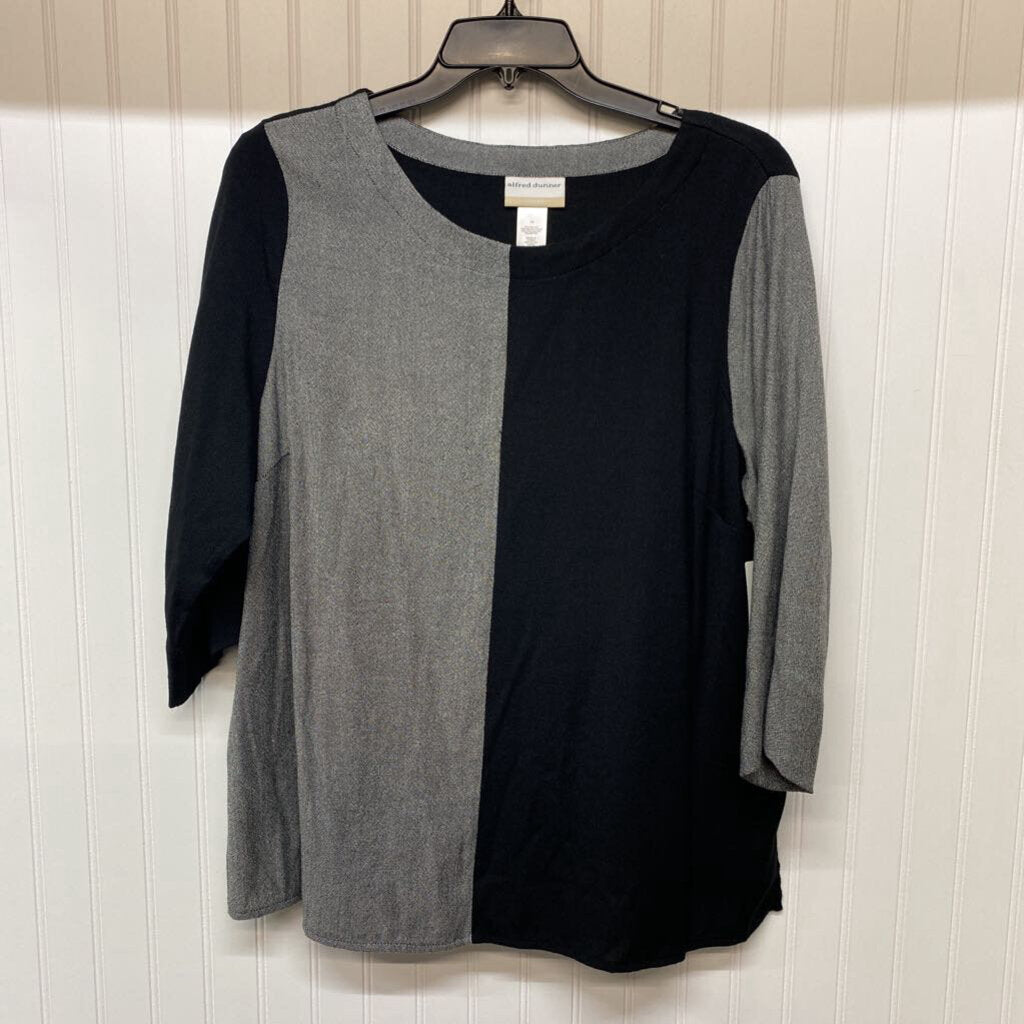 BLACK AND GRAY LONG SLEEVED