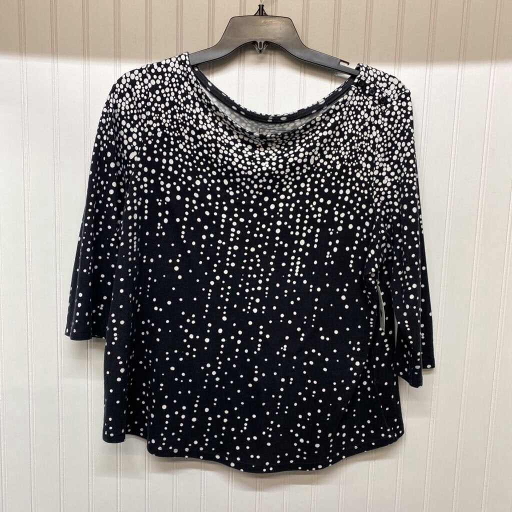 BLACK W/ WHITE DOTS