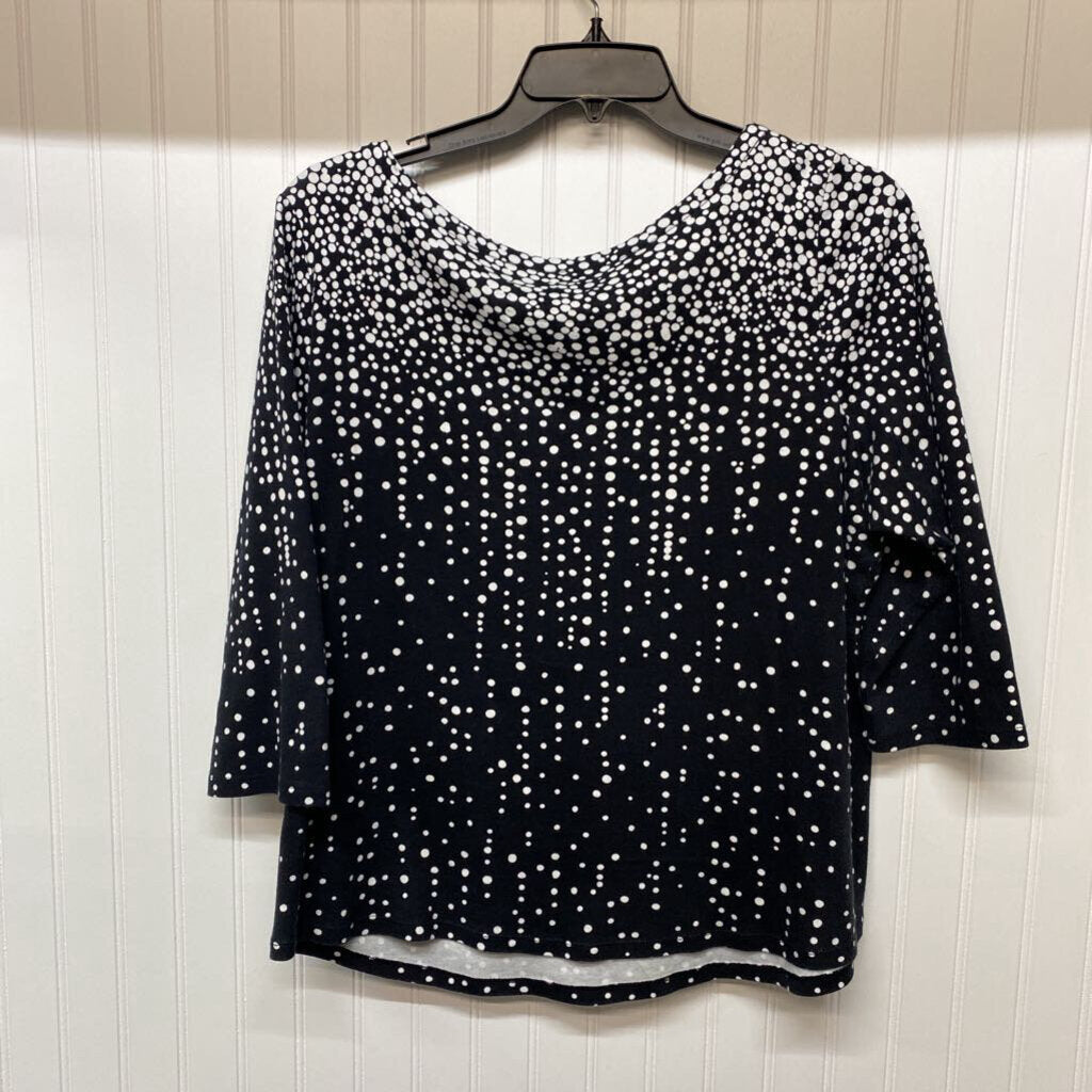 BLACK W/ WHITE DOTS