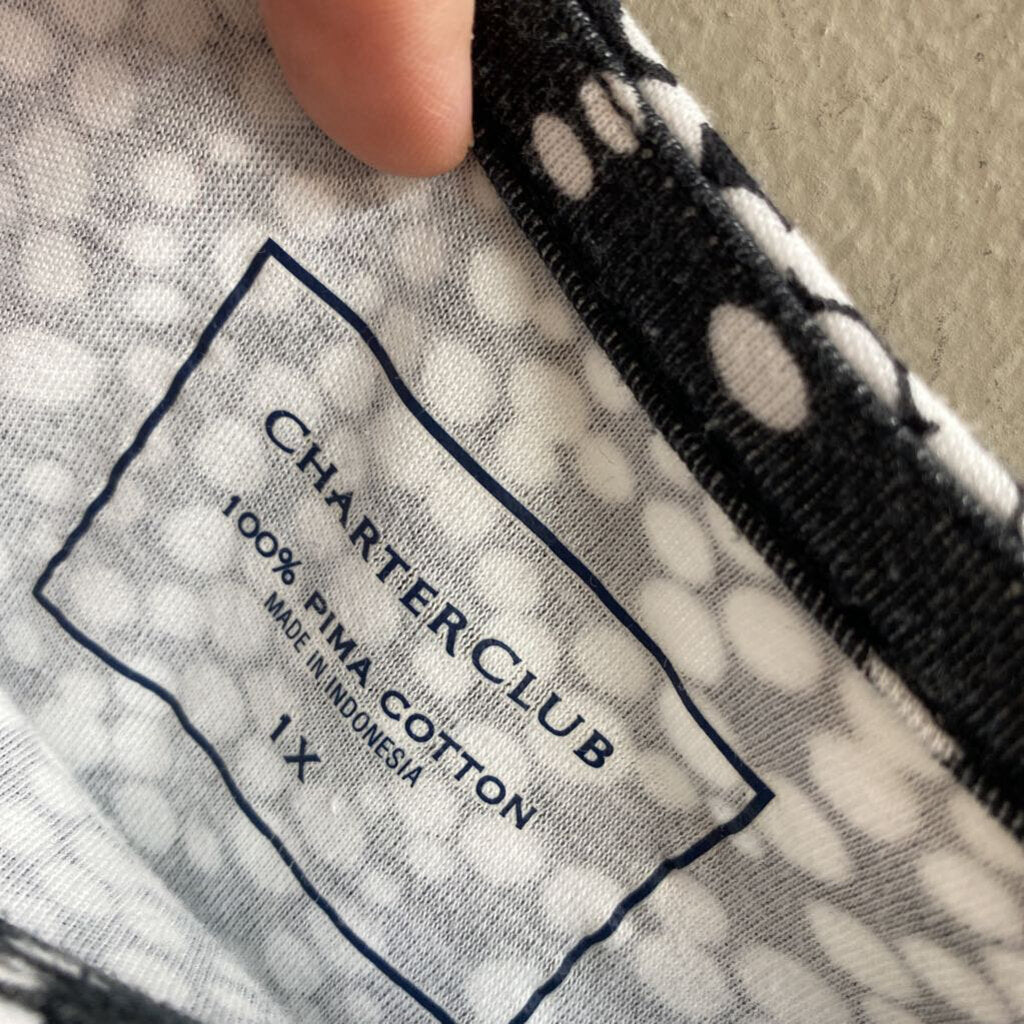 BLACK W/ WHITE DOTS