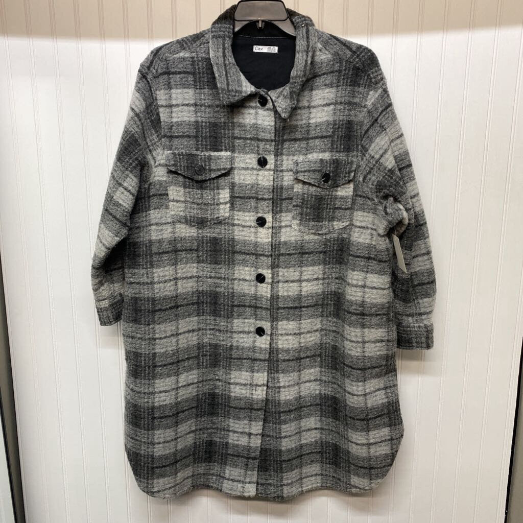 WOMENS PLUS FLANNEL COAT