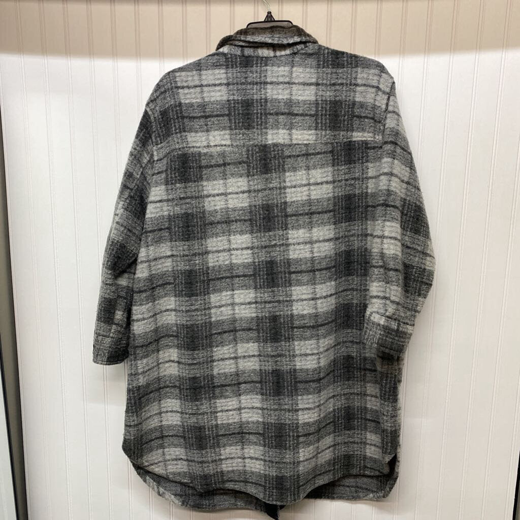 WOMENS PLUS FLANNEL COAT