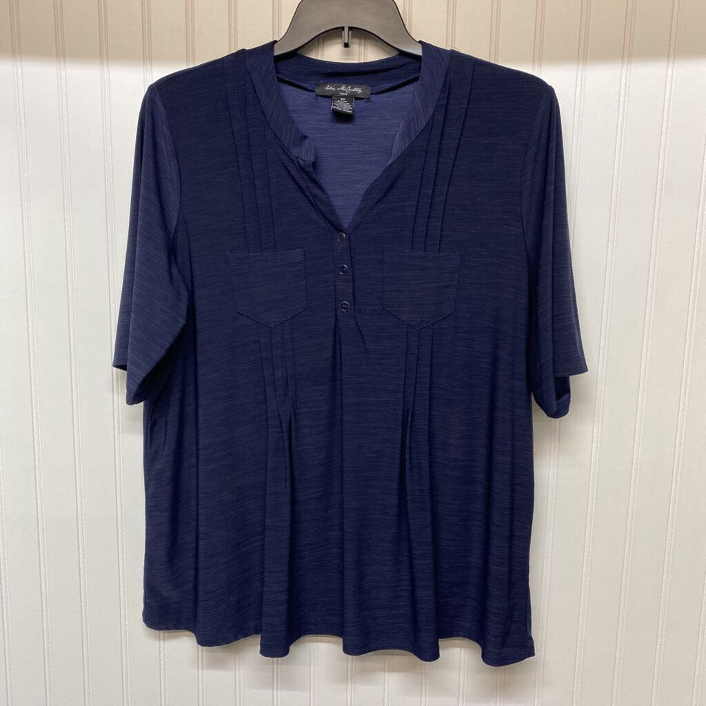 SHORT SLEEVE KNIT TOP