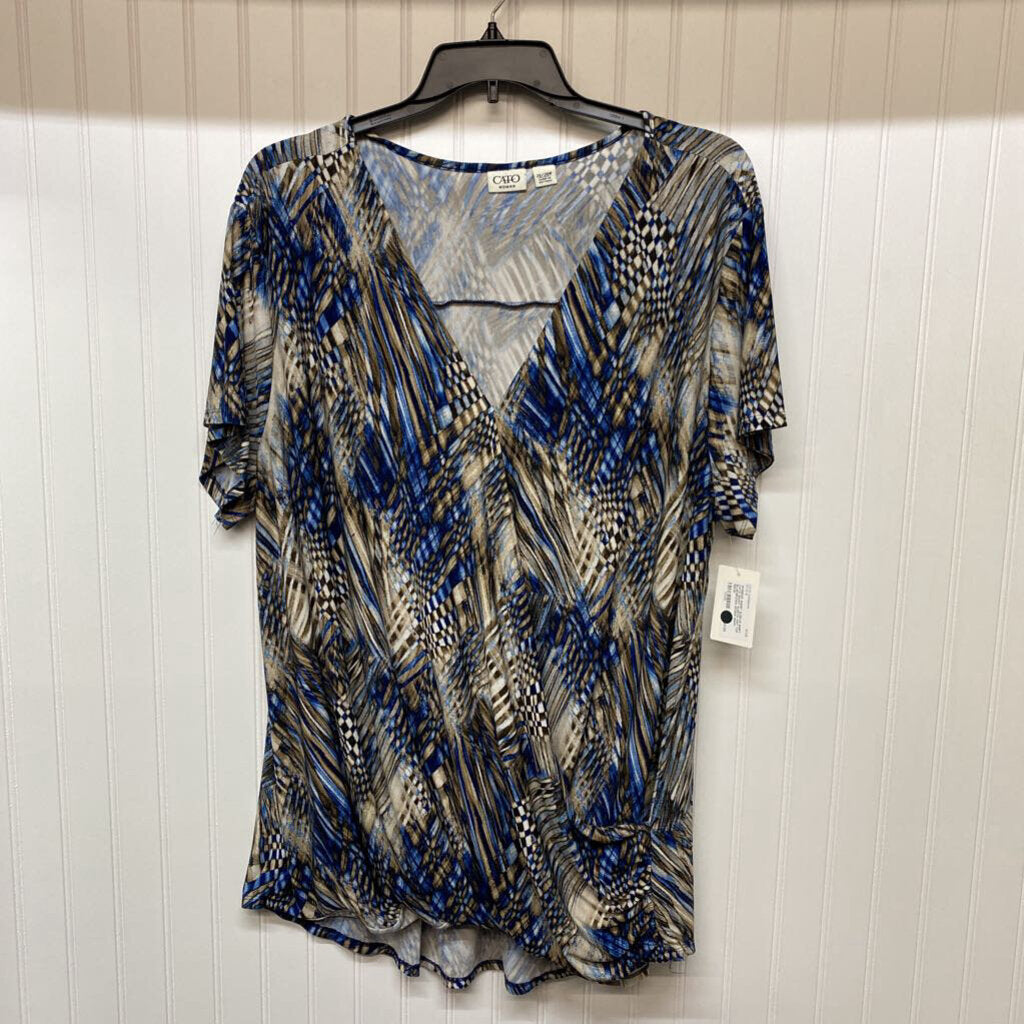 SHORT SLEEVE KNIT TOP