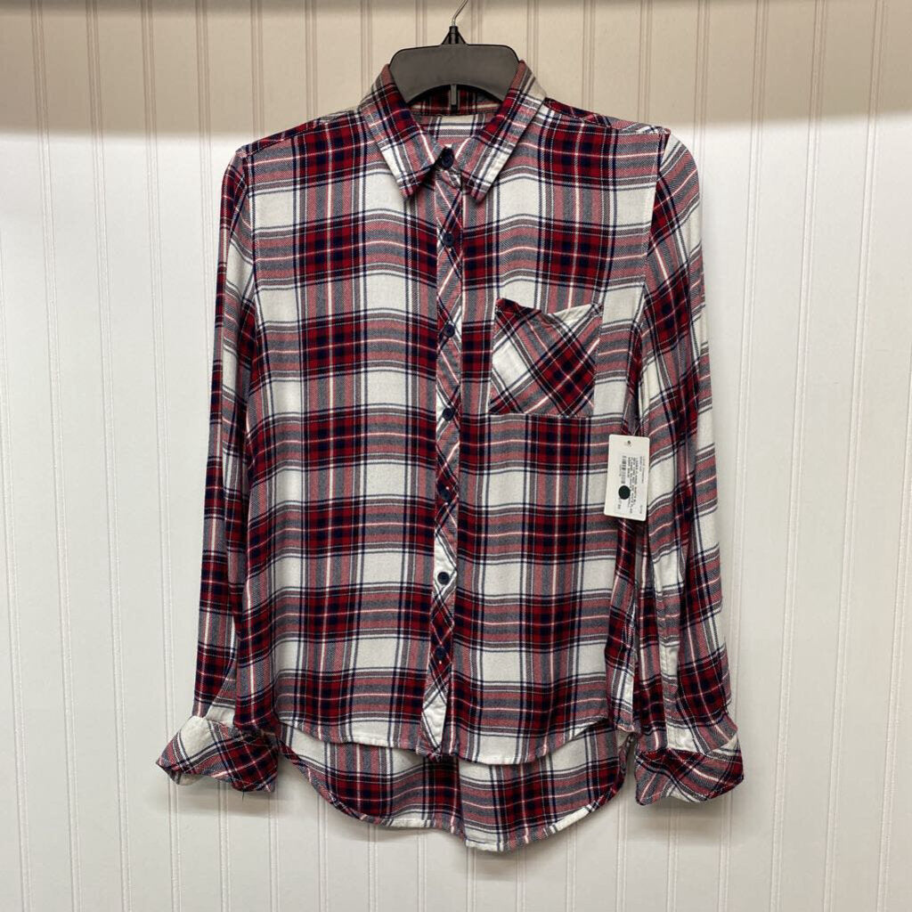 RED AND WHITE PLAID FLANNEL