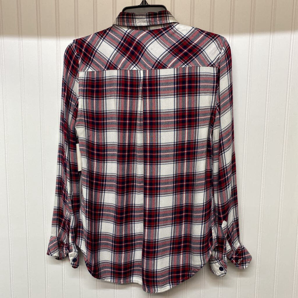 RED AND WHITE PLAID FLANNEL
