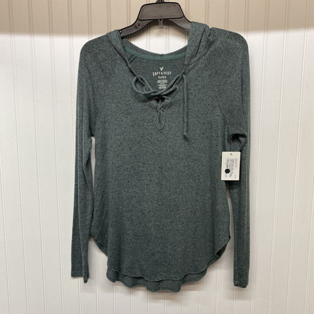HOODED LACE UP LONG SLEEVED
