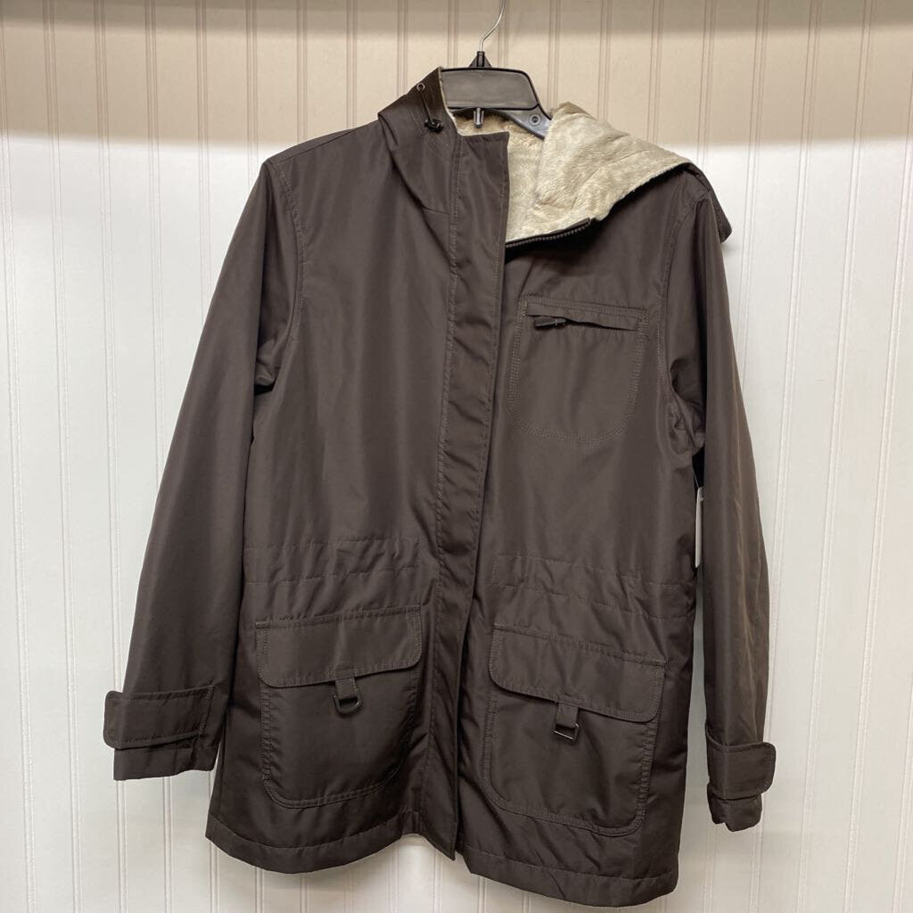 HOODED REVERSIBLE COAT