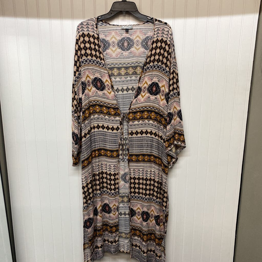 LONG SLEEVE TIE FRONT CARDIGAN