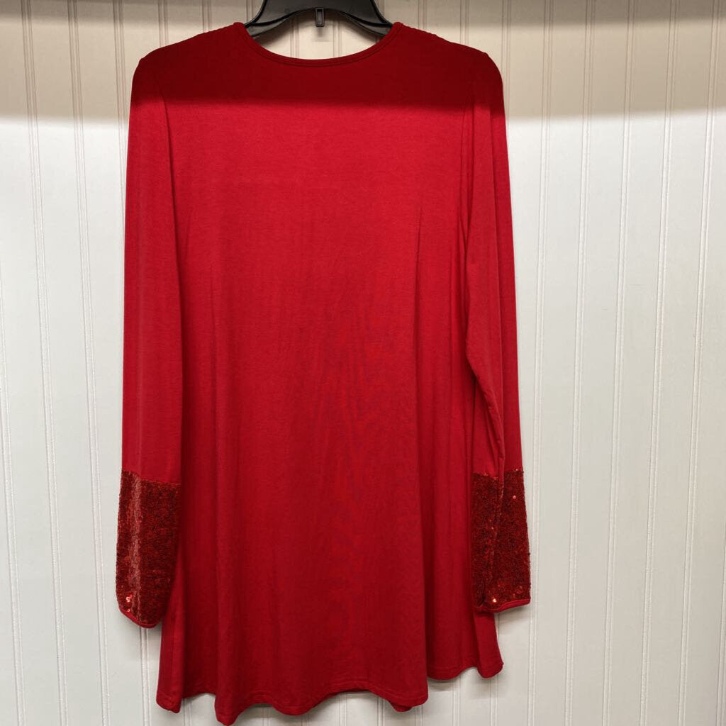 GLITTER LONG SLEEVED SHORT DRESS