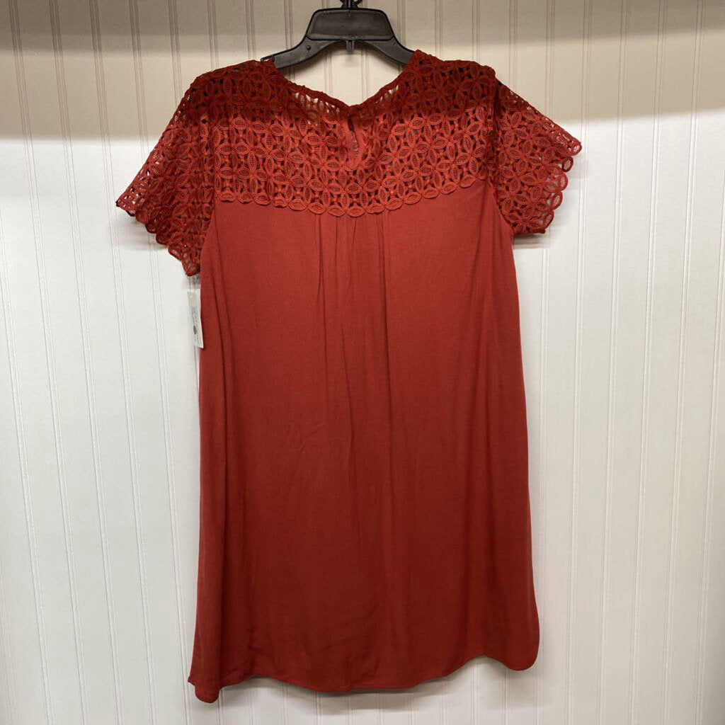 LACE SLEEVED SHORT DRESS