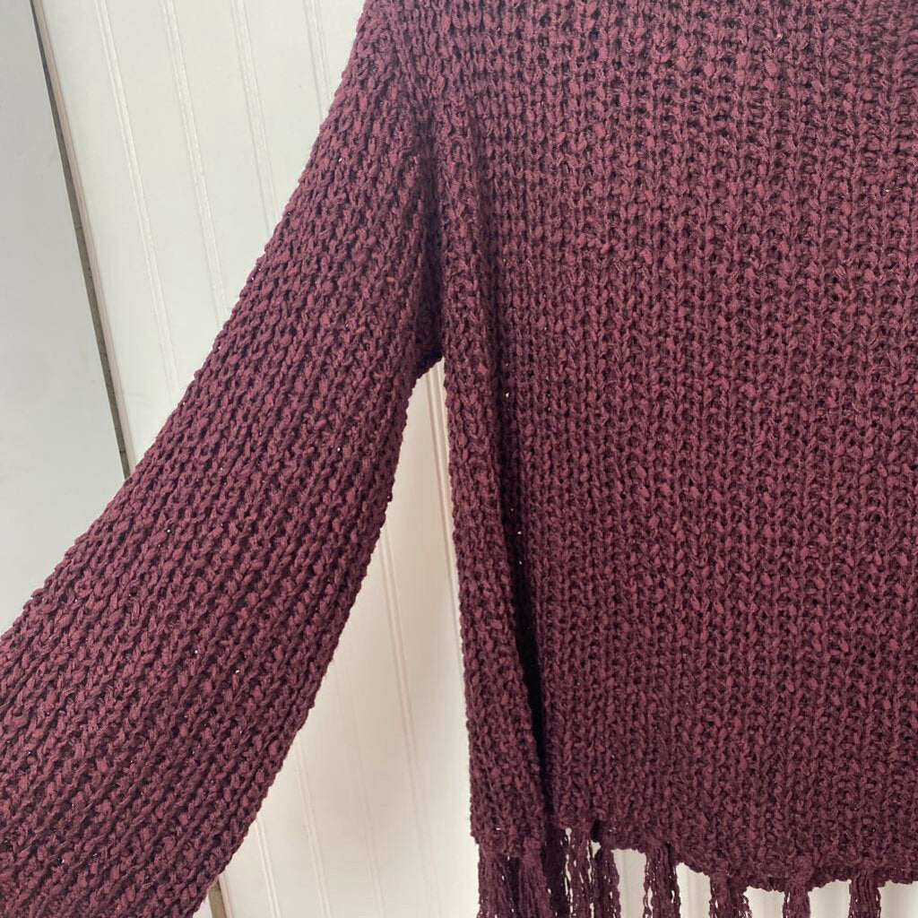 FRINGED LOOSE KNIT SWEATER