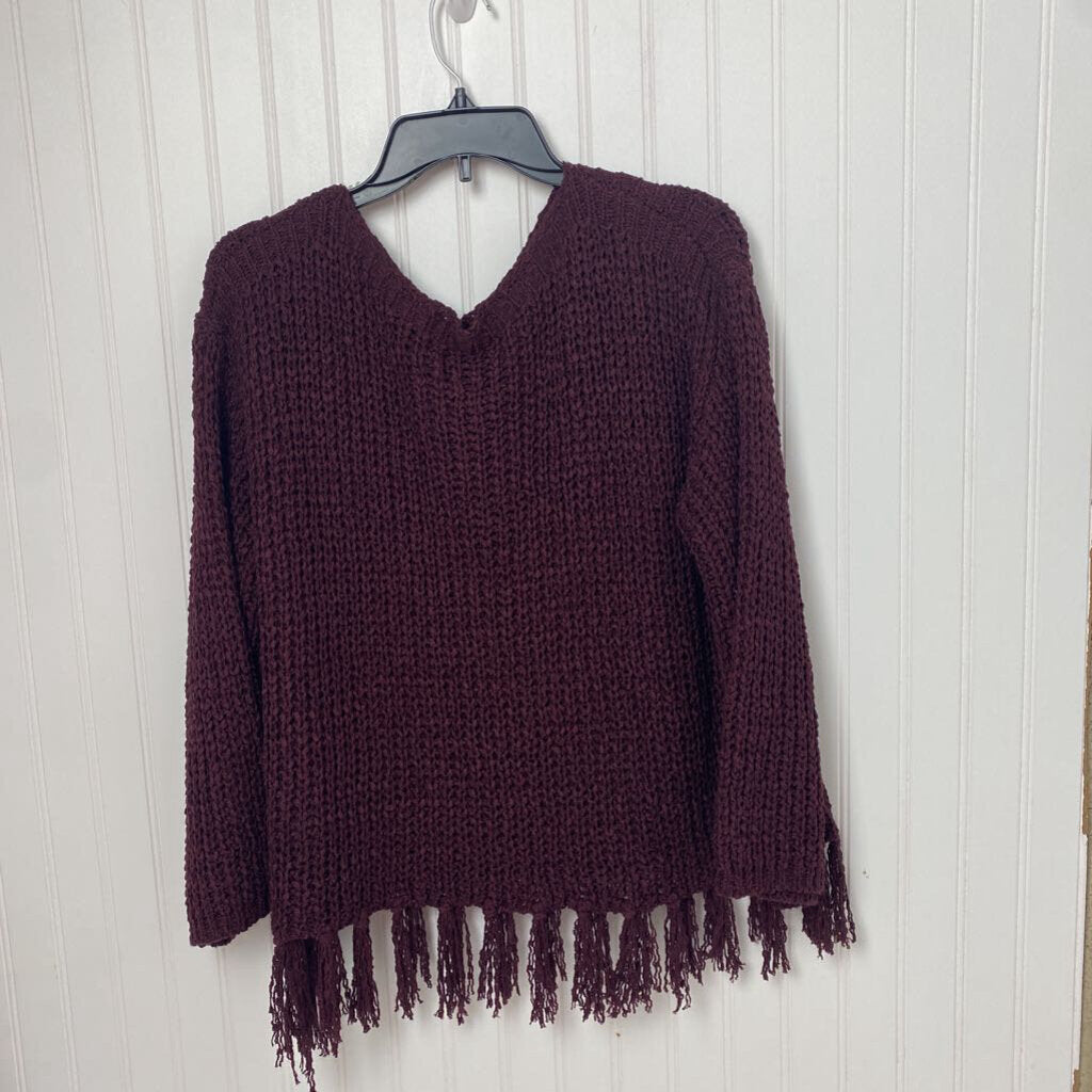 FRINGED LOOSE KNIT SWEATER