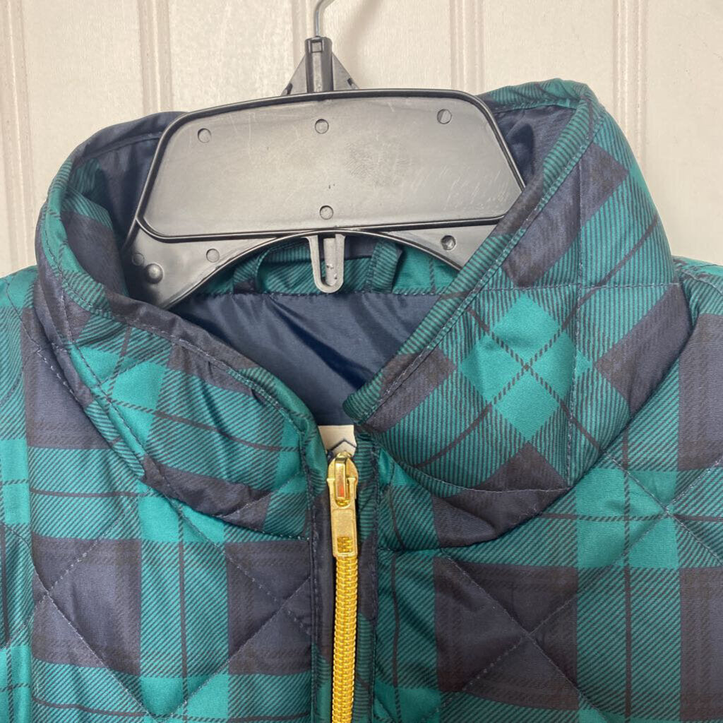 GREEN AND BLUE PUFFER VEST