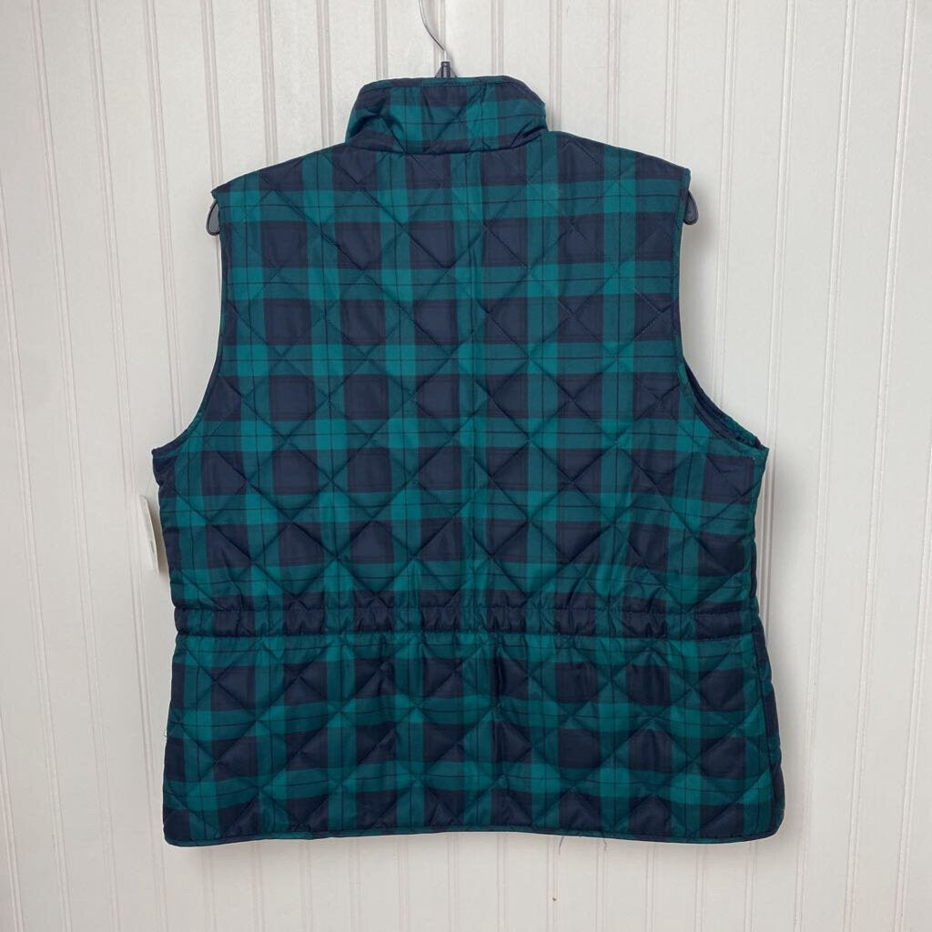 GREEN AND BLUE PUFFER VEST