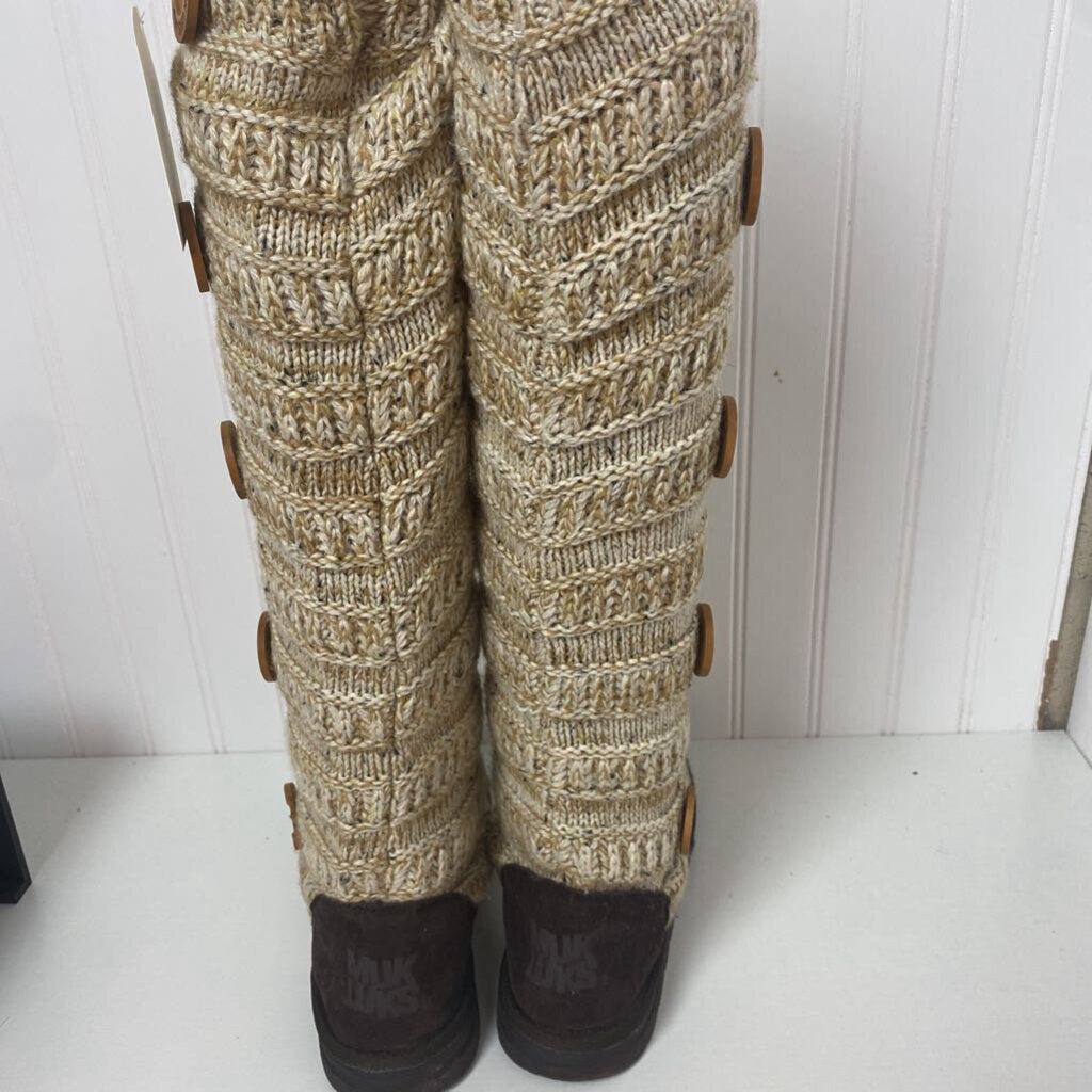 KNEE HIGH KNIT BOOTS