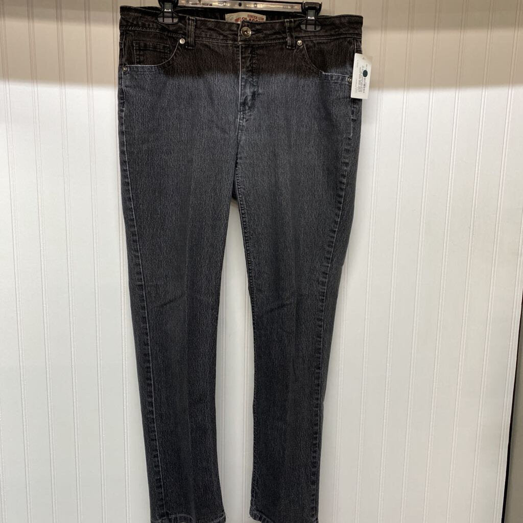 *BASIC 5POCKET DISTRESSED BLACK JEANS NO HOLES