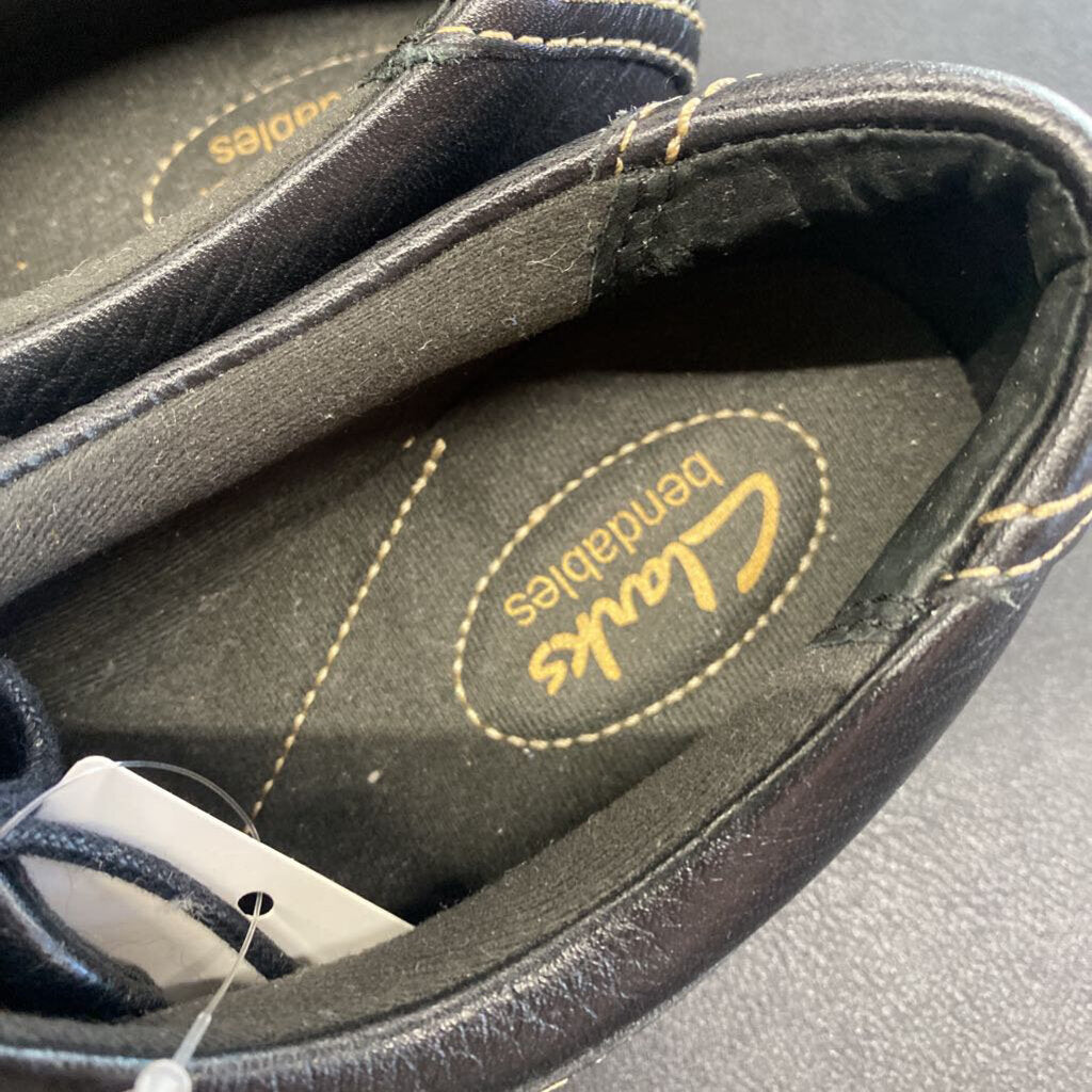 *BLACK LEATHER OXFORD TENNIS SHOE