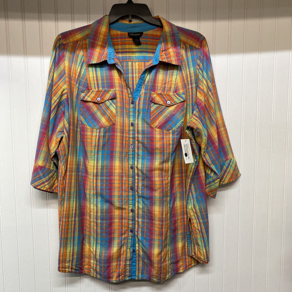 3/4 SLEEVE BUTTON UP SHIRT