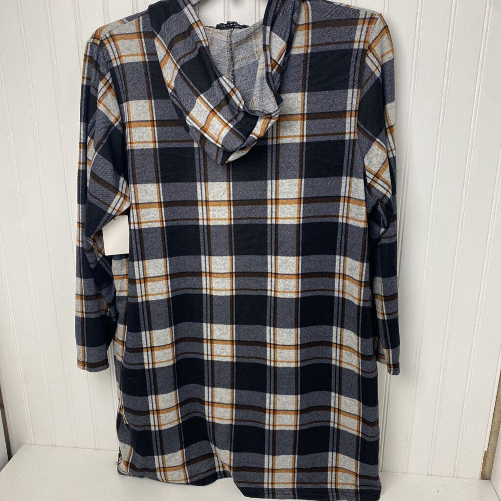 HOODED OPEN FRONT CARDIGAN