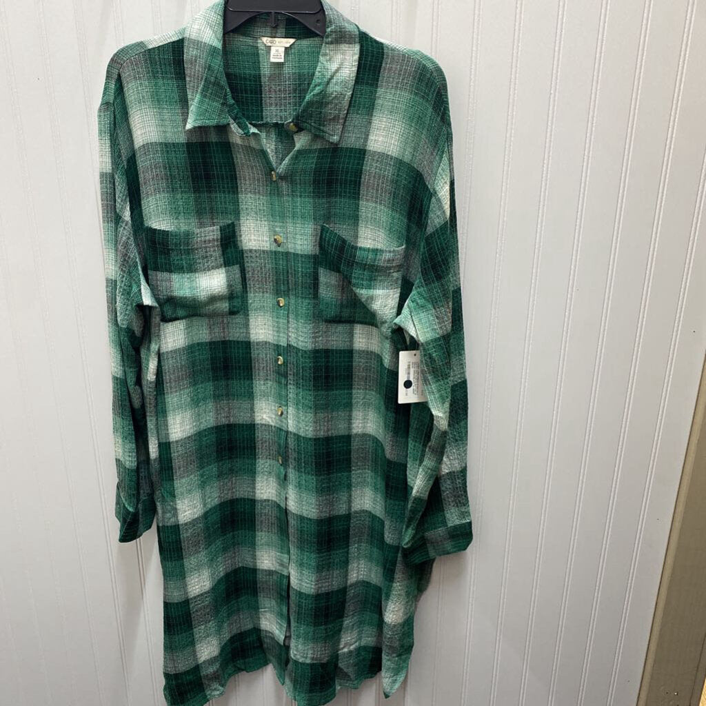 LONG SLEEVE BUTTON UP DRESS