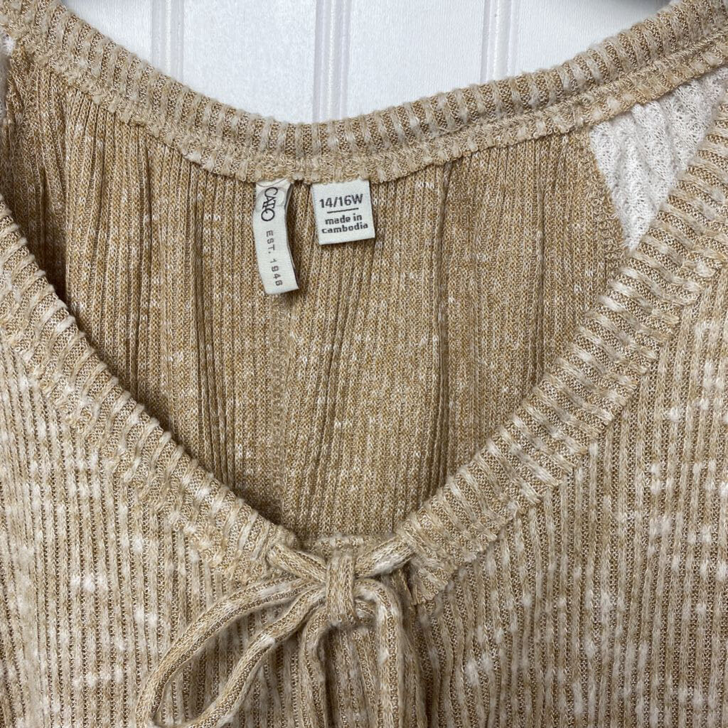 LONG SLEEVE SNAP UP KNIT TOP
