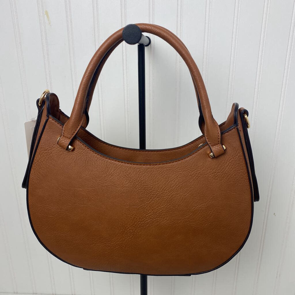 *WHIPSTITCH LEATHER ROUND SATCHEL
