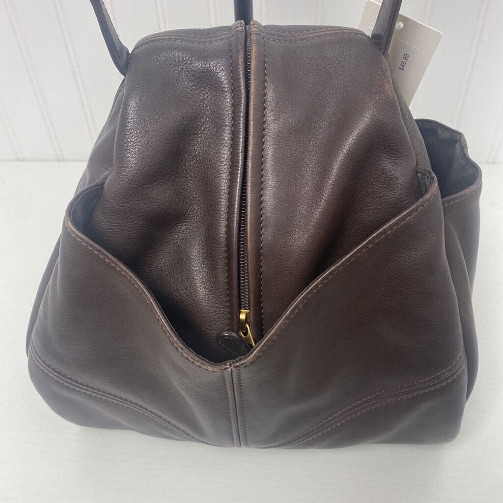 *DROPLET LEATHER CROSSBODY CHOCOLATE