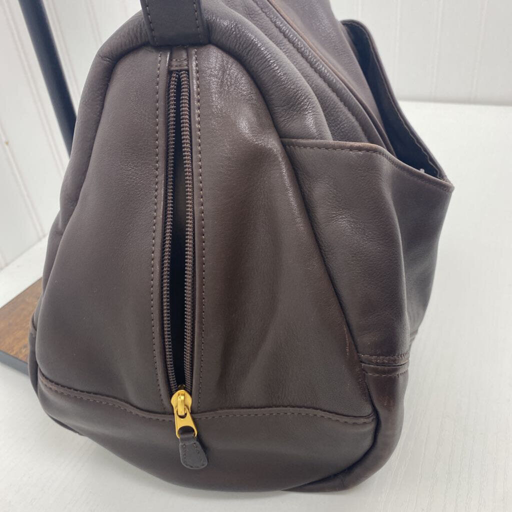 *DROPLET LEATHER CROSSBODY CHOCOLATE