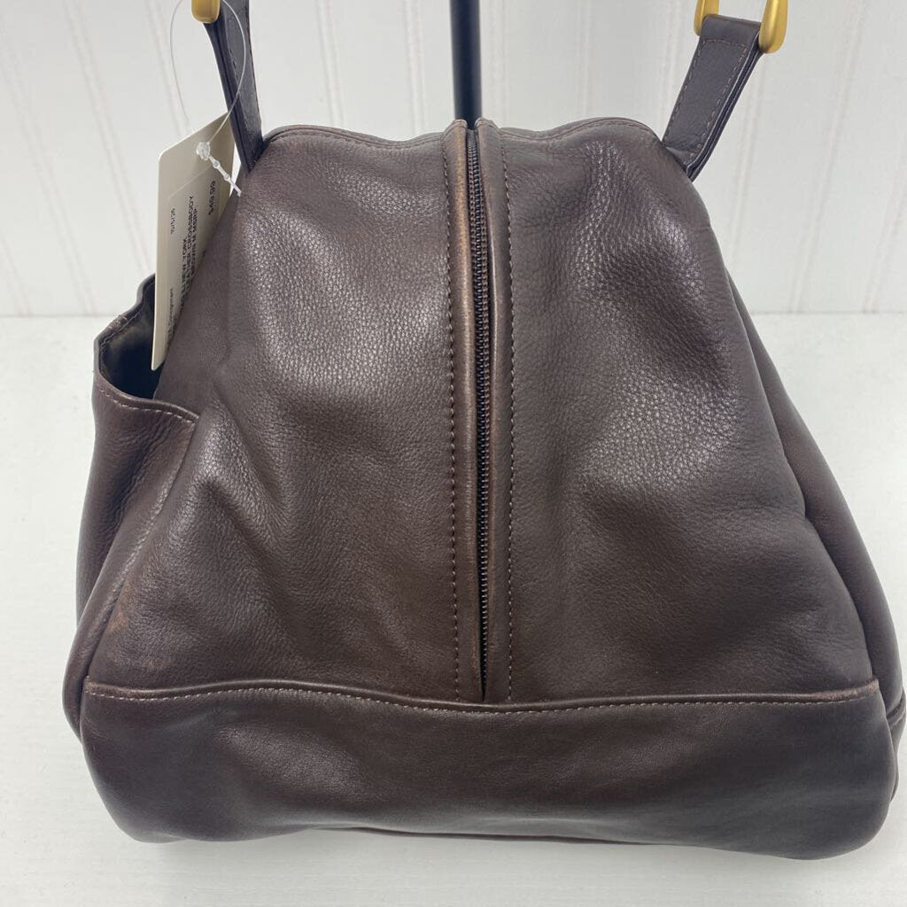 *DROPLET LEATHER CROSSBODY CHOCOLATE