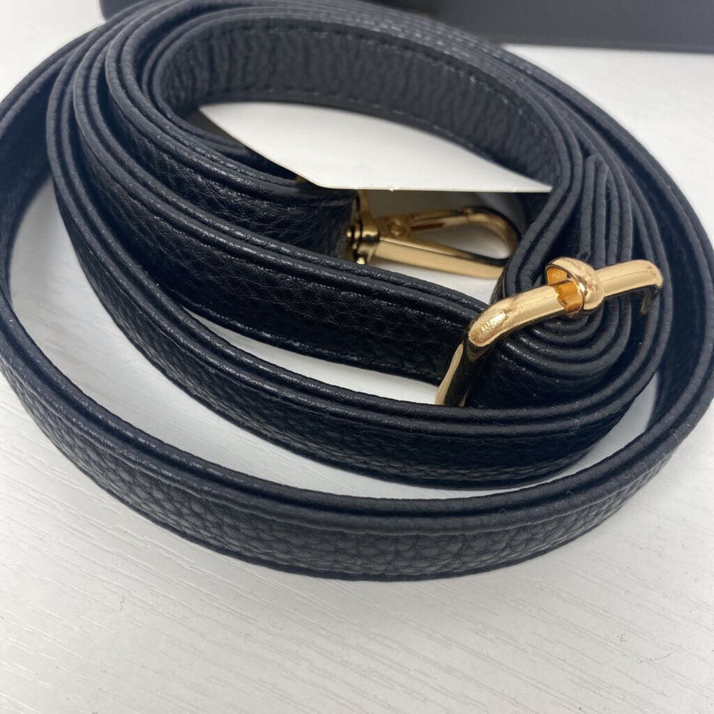 *BLACK LEATHER HANDBAG STRAP