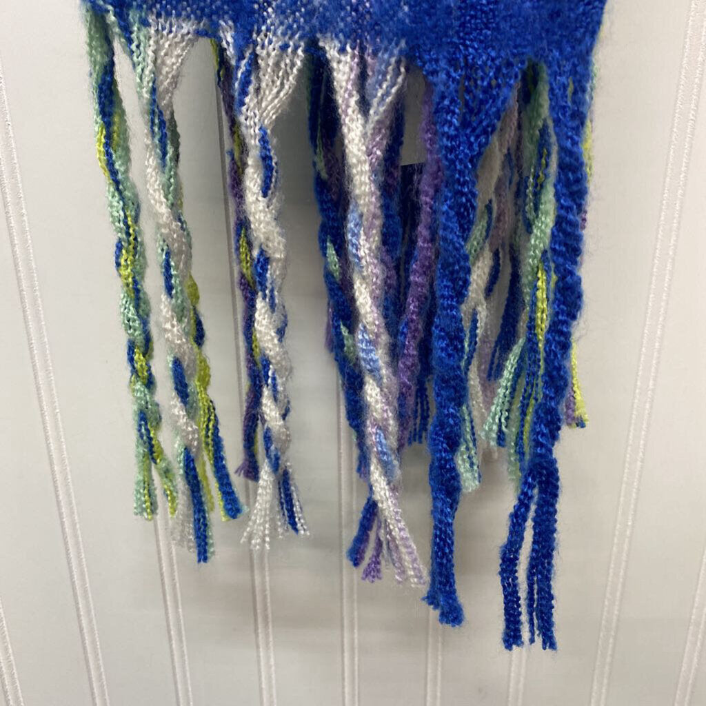 *TEXTURED BOUNCE WINTER SCARF WITH BRAIDED FRINGE